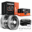 APBRPR387 Front Disc Brake Rotors & Ceramic Brake Pads