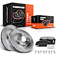 2004 Honda CR-V - Front Brake Disc and Pad Kit, Plain Surface, Front Left and Right, Driver and Passenger Side, 2.4L 4Cyl
