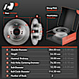 APBRPR442 Rear Disc Brake Rotors & Ceramic Brake Pads