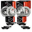 APBRPR540 12 Pcs Front & Rear Disc Rotors & Brake Pads