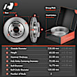 APBRPR548PG Rear Disc Brake Rotors & Ceramic Brake Pads