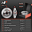 APBRPR558PG Front Disc Brake Rotors & Ceramic Brake Pads
