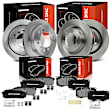 APBRPR566 12 Pcs Front & Rear Disc Brake Rotors & Ceramic Brake Pads