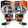 APBRPR570PG Front & Rear Disc Brake Rotors & Ceramic Brake Pads