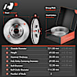 APBRPR570PG Front & Rear Disc Brake Rotors & Ceramic Brake Pads