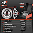 APBRPR570PG Front & Rear Disc Brake Rotors & Ceramic Brake Pads