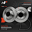 APBRPR574 6 Pcs Front Disc Brake Rotors & Ceramic Brake Pads