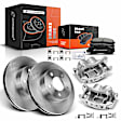 APBRPR598 8x Front Disc Brake Rotor & Pads + Brake Caliper