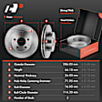 APBRPR598 8x Front Disc Brake Rotor & Pads + Brake Caliper