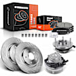 APBRPR606 8x Rear Disc Brake Rotor & Pads + Hub Bearing