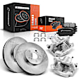 APBRPR608 8x Front Disc Brake Rotor & Brake Pads + Brake Caliper