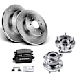 APBRPR646 8x Rear Disc Brake Rotor & Ceramic Pad + Wheel Hub Bearing