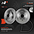 APBRPR646 8x Rear Disc Brake Rotor & Ceramic Pad + Wheel Hub Bearing