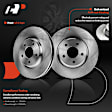 APBRPR667 8 Pcs Front Disc Brake Rotors & Ceramic Brake Pads & Brake Calipers