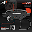 APBRPR669 8 Pcs Rear Disc Brake Rotors & Ceramic Brake Pads & Brake Calipers