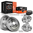 APBRPR678 8 Pcs Rear Disc Brake Rotors & Ceramic Brake Pads & Brake Calipers