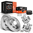 Brake Pad Rotor and Caliper Set, 8 Pcs, Rear Driver & Passenger, A-Premium, APBRPR694