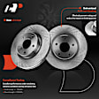 APBRPR725 8 Pcs Front Disc Brake Rotors & Ceramic Brake Pads & Brake Calipers