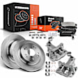 APBRPR729 8 Pcs Rear Disc Brake Rotors & Ceramic Brake Pads & Brake Calipers