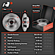 APBRPR729 8 Pcs Rear Disc Brake Rotors & Ceramic Brake Pads & Brake Calipers