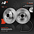 APBRPR729 8 Pcs Rear Disc Brake Rotors & Ceramic Brake Pads & Brake Calipers