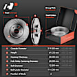 APBRPR736 8 Pcs Front Disc Brake Rotors & Ceramic Brake Pads & Brake Calipers