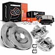Brake Pad Rotor and Caliper Set, 8 Pcs, Front Driver & Passenger, A-Premium, APBRPR740