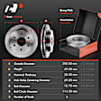 Brake Pad Rotor and Caliper Set, 8 Pcs, Front Driver & Passenger, A-Premium, APBRPR740