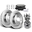 APBRPR780 8 Pcs Rear Disc Brake Rotors & Ceramic Brake Pads & Hub Bearings