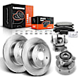 APBRPR780 8 Pcs Rear Disc Brake Rotors & Ceramic Brake Pads & Hub Bearings