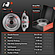 Brake Rotor Pad and Wheel Bearing & Hub Kit, 8 Pcs, Rear Driver & Passenger, A-Premium, APBRPR798