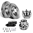 APBRPR812 8 Pcs Front Disc Brake Rotors & Ceramic Brake Pads & Hub Bearings