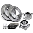 APBRPR817 8 Pcs Rear Disc Brake Rotors & Ceramic Brake Pads & Hub Bearings