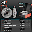 APBRPR840 12 Pcs Front & Rear Disc Brake Rotors & Ceramic Brake Pads
