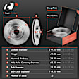 APBRPR878PG Front Disc Brake Rotors & Ceramic Brake Pads