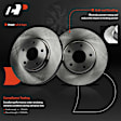 APBRPR891 6 Pcs Front Disc Brake Rotors & Ceramic Brake Pads