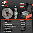 APBRPR899 6 Pcs Front Disc Brake Rotors & Ceramic Brake Pads