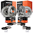 APBRPR920PG Front & Rear Disc Brake Rotors & Ceramic Brake Pads