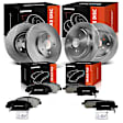 APBRPR933 12 Pcs Front & Rear Disc Brake Rotors & Ceramic Pads