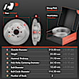 APBRPR933 12 Pcs Front & Rear Disc Brake Rotors & Ceramic Pads