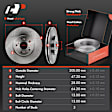 APBRPR934 12 Pcs Front & Rear Disc Brake Rotors & Ceramic Brake Pads