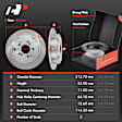 APBRPR934 12 Pcs Front & Rear Disc Brake Rotors & Ceramic Brake Pads
