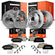 APBRPR937 Front & Rear Disc Brake Rotors & Ceramic Brake Pads