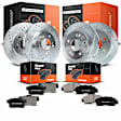 APBRPR939 Front & Rear Disc Brake Rotors & Ceramic Brake Pads
