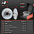 APBRPR939 Front & Rear Disc Brake Rotors & Ceramic Brake Pads