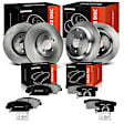 APBRPR941 12 Pcs Front & Rear Disc Brake Rotors & Ceramic Brake Pads