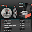 APBRPR941 12 Pcs Front & Rear Disc Brake Rotors & Ceramic Brake Pads