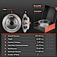 APBRPR941 12 Pcs Front & Rear Disc Brake Rotors & Ceramic Brake Pads