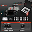 APBRPR941 12 Pcs Front & Rear Disc Brake Rotors & Ceramic Brake Pads