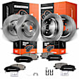 APBRPR949 12 Pcs Front & Rear Disc Brake Rotor & Ceramic Brake Pad